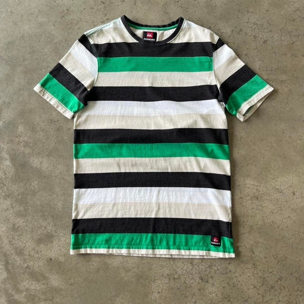 2000s y2k quiksilver‎ striped tee